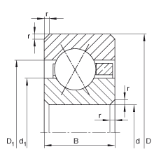 薄截面轴承 csxg140, 四点接触球轴承，类型x，运行温度 -54°c 到  120°c